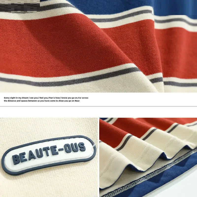Summer Men’s Striped Short Sleeved T-shirt
