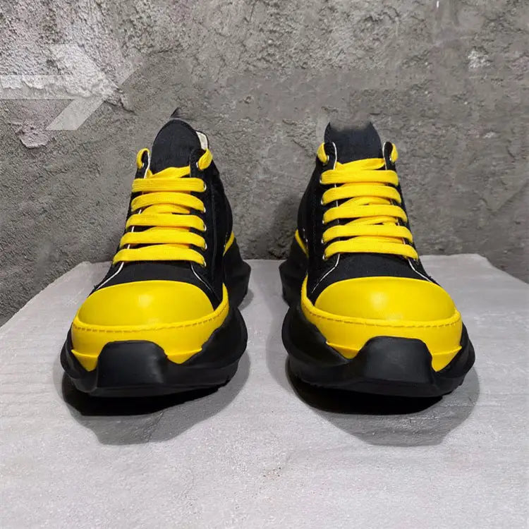 Double Bottom Satin Canvas Thick Bottom Low Top Casual Shoes