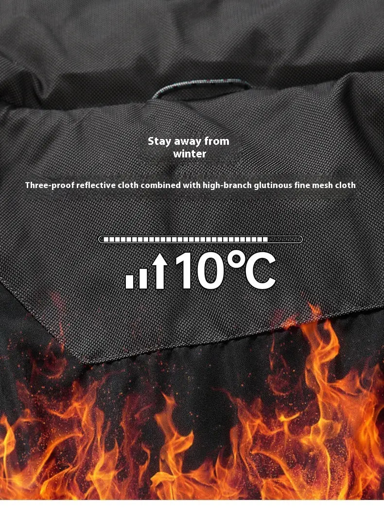 Mechanical Style Winter Down Jacket Women’s White Duck Down Thickened Reflective Coat