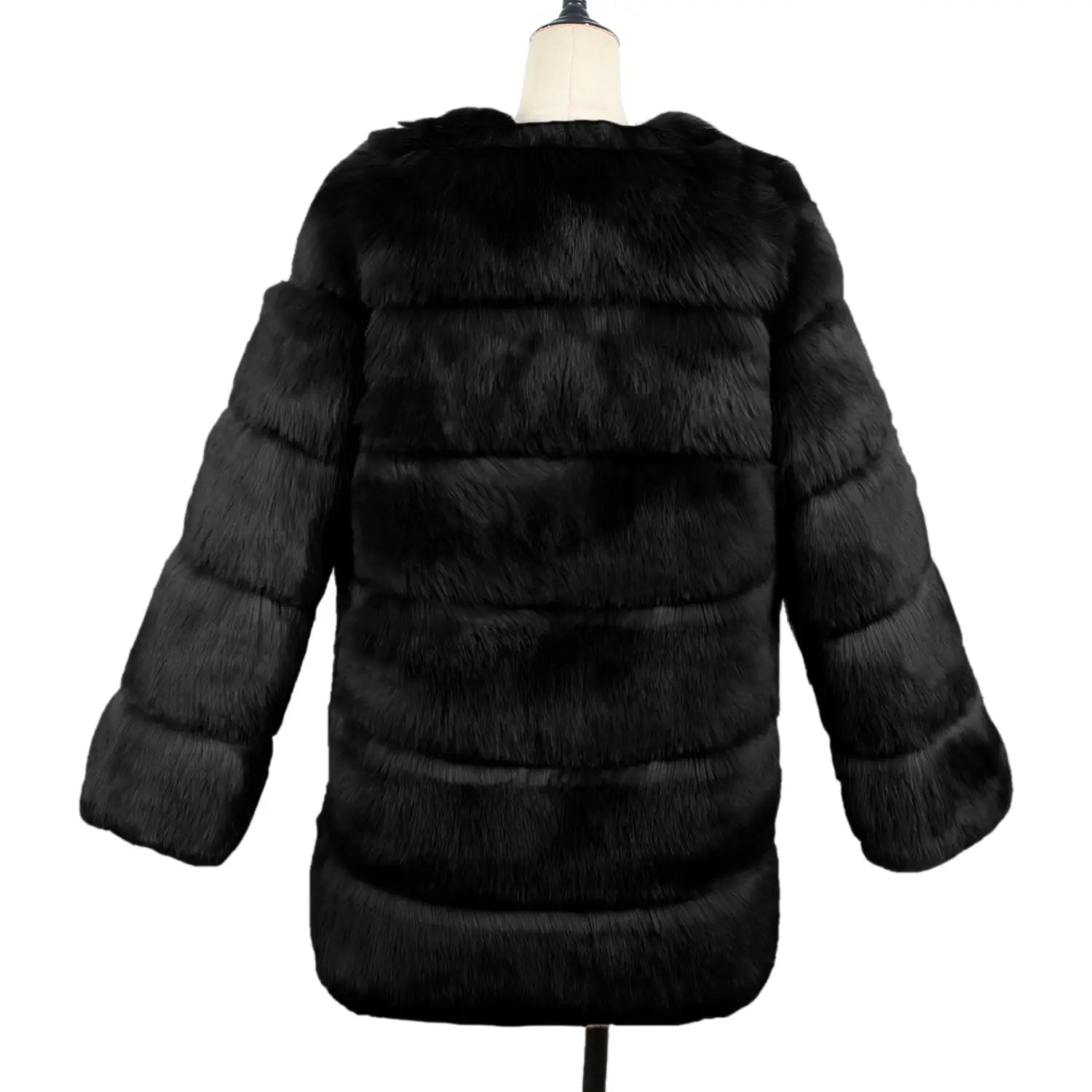 Women’s Imitation Fur Coat Top Long-cut Coat Trench Coat