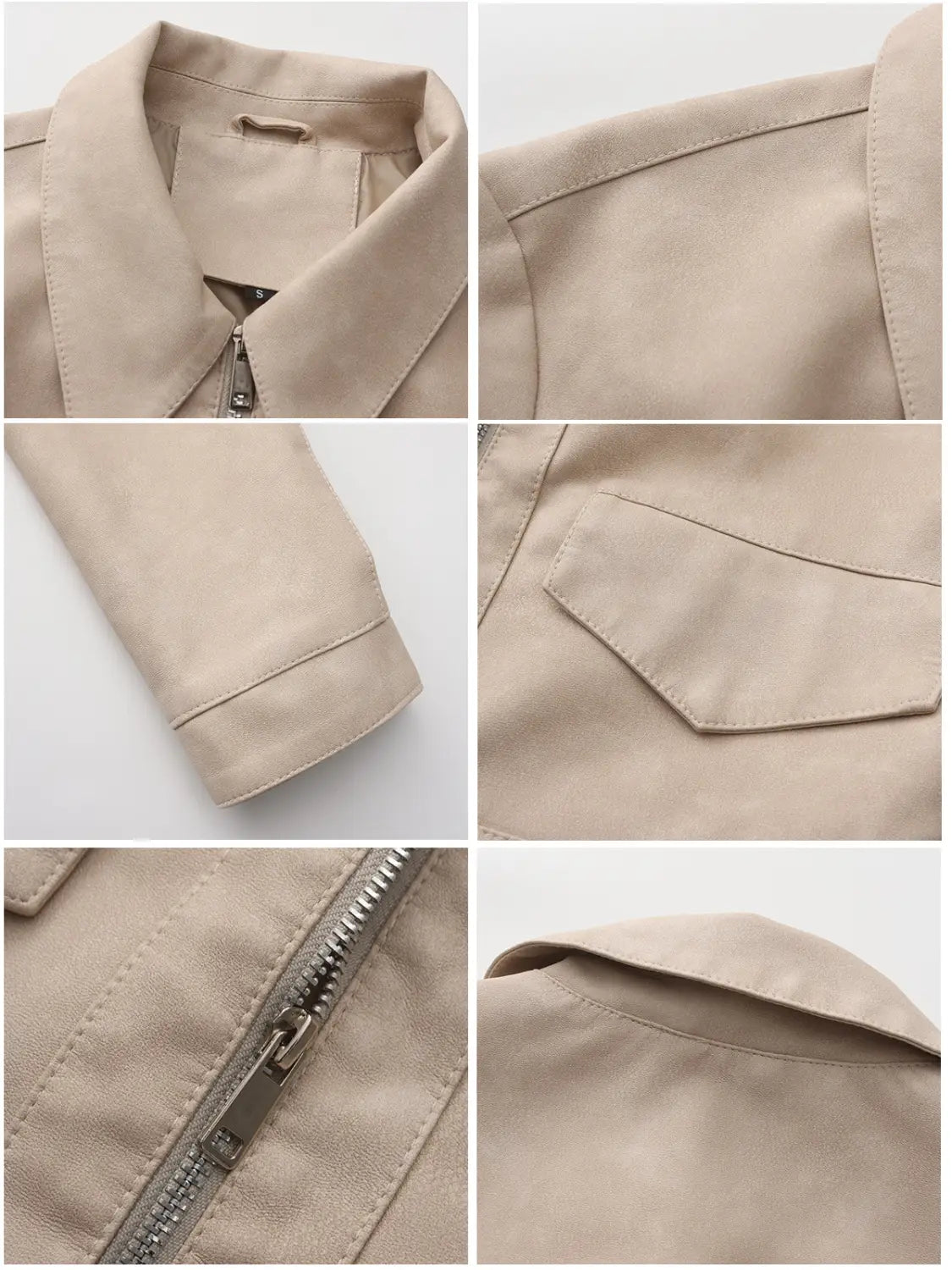 Women’s Long-sleeved Fashionable Faux Leather Jacket