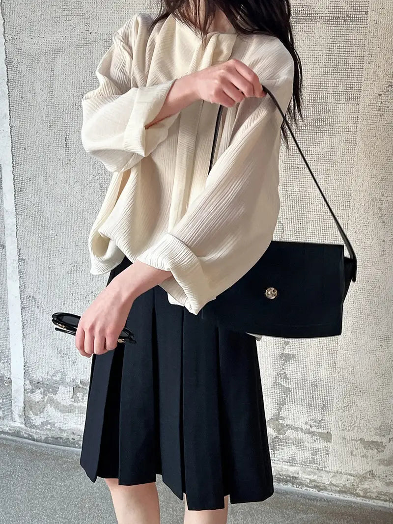 Retro Elegant Ribbon Texture Shirt For Women