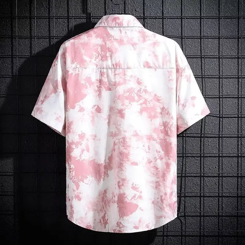 Men’s Ice Silk Breathable Summer High-end Printed Shirt