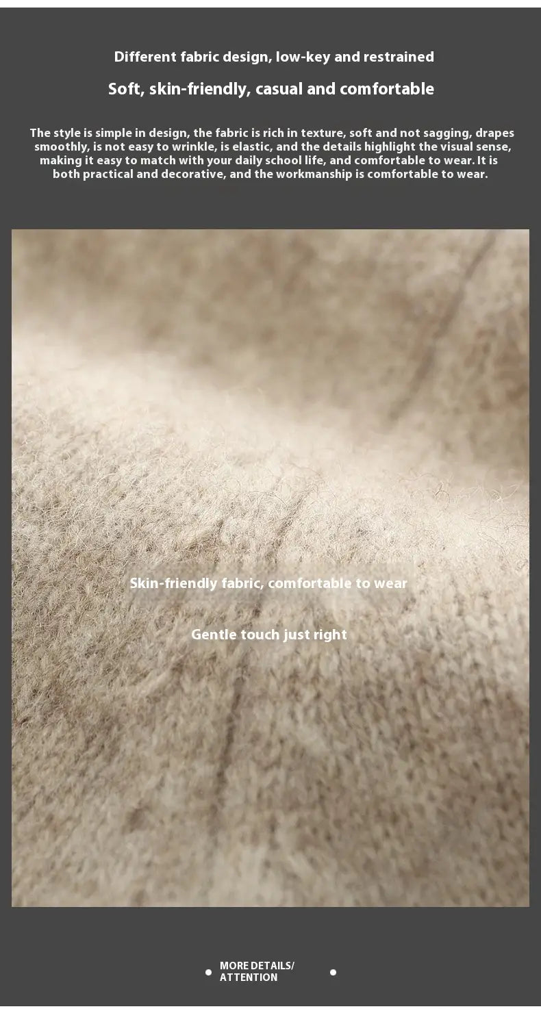 Wool Cardigan Men’s Stand Collar Zipper Knitted Sweater Coat Warm And Loose Cashmere Pants Men