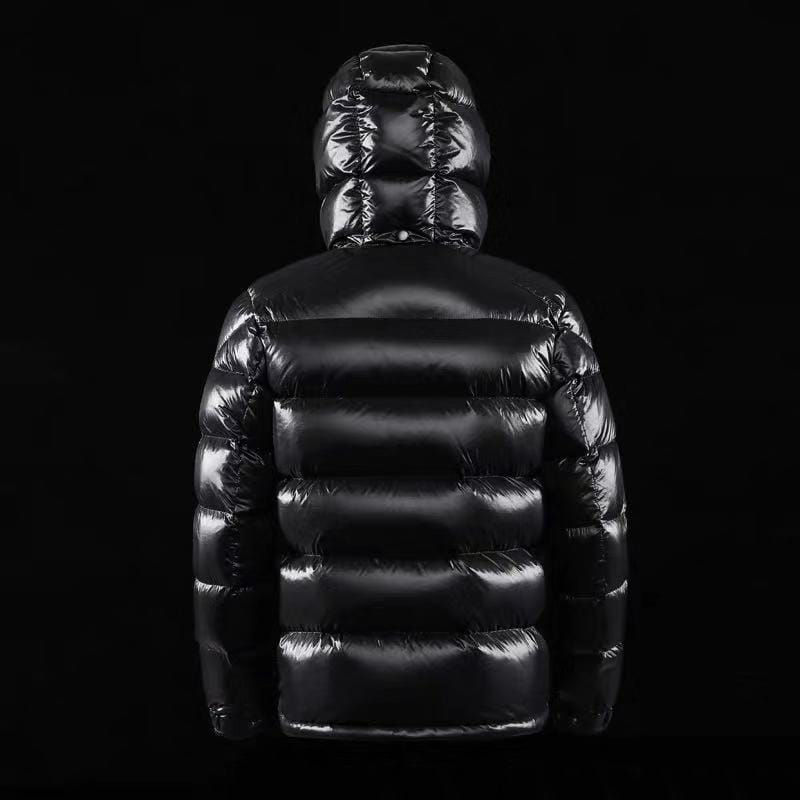 Pure Color Short Shiny White Duck Down Down Jacket