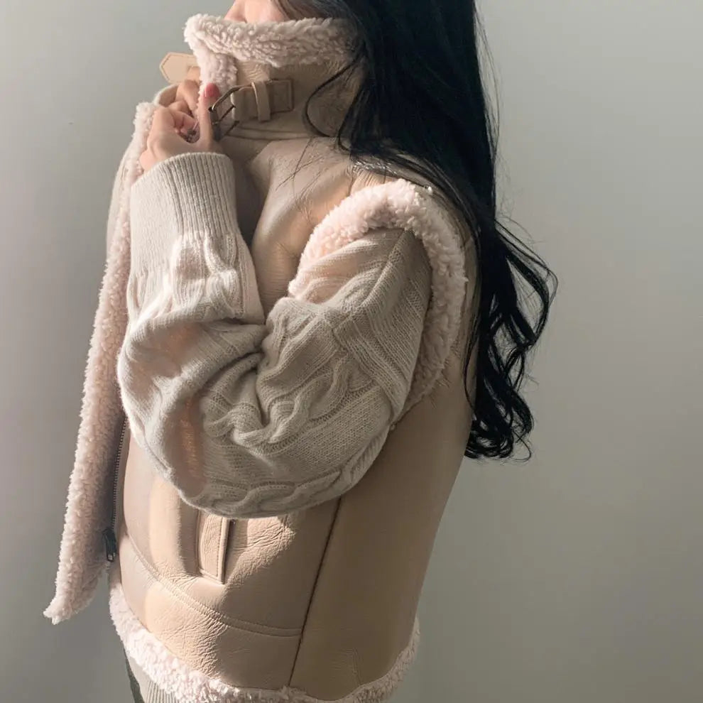 All-match Zipper Vest Jacket Coat For Women