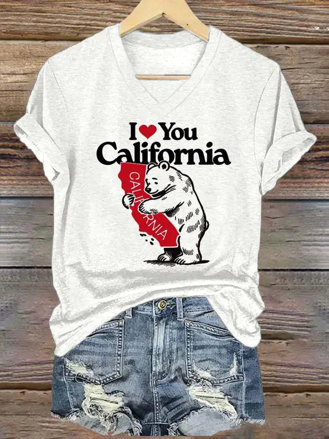 Women’s V-neck Polyester T-shirt