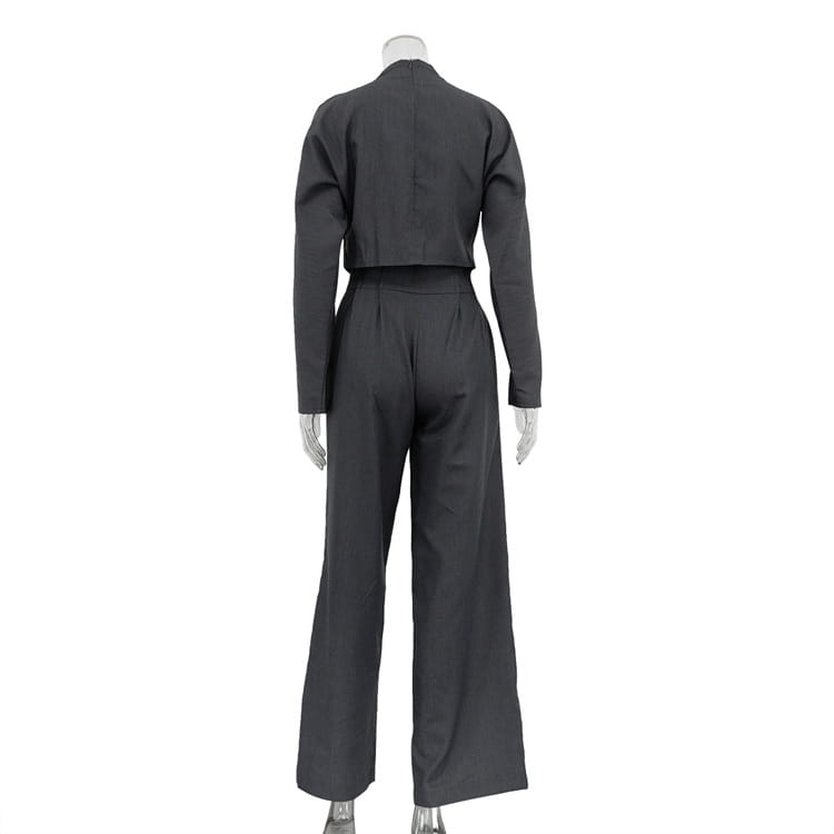 Gray Temperament Trousers High-End Fashion Online