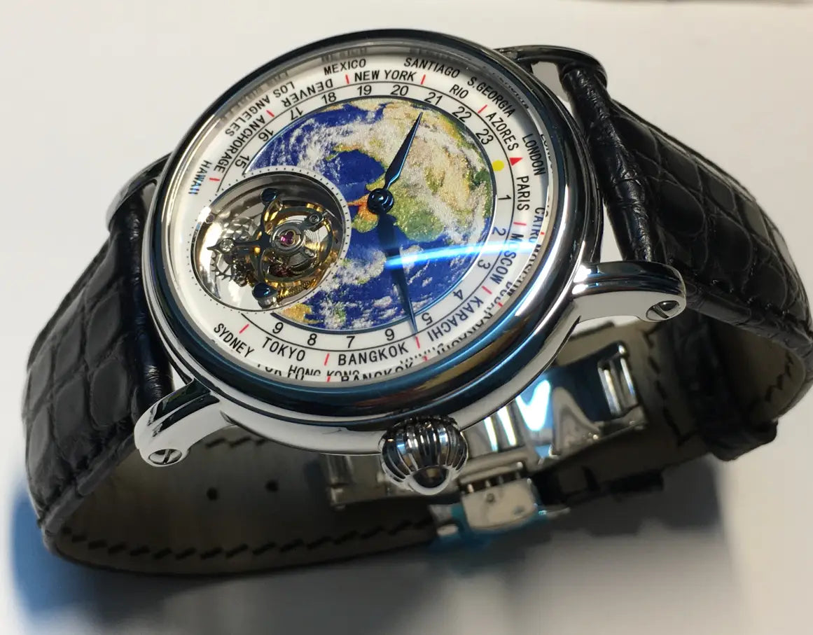 Tourbillon Time Machine Mechanical Movement Luxury Watch