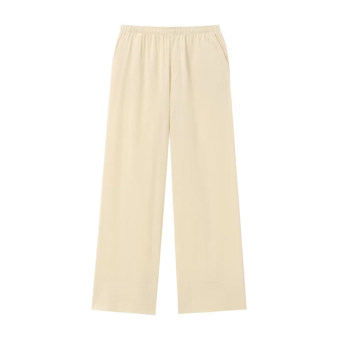 Texture Double Breasted Kimono Style Outerwear Pants
