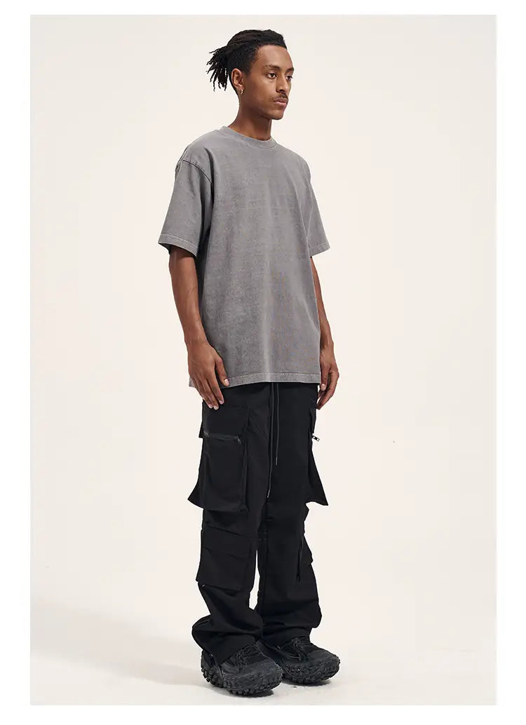 Multi Pocket Retro Velcro Side Zipper Men’s Casual Pants