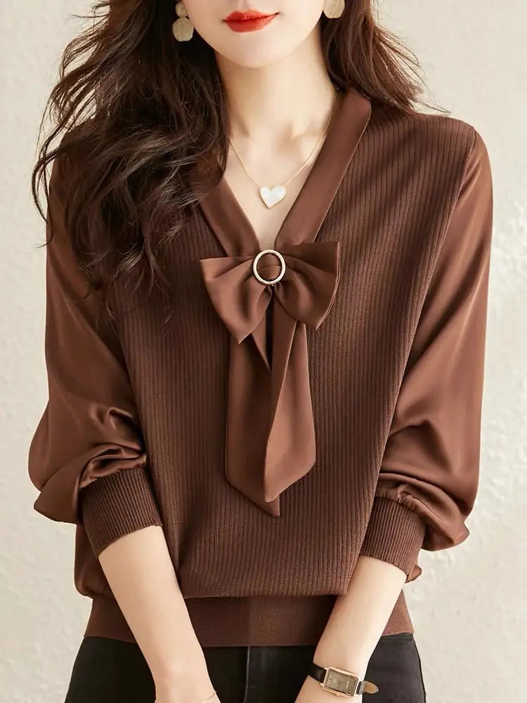 New V-neck Short Temperament Base Sweater