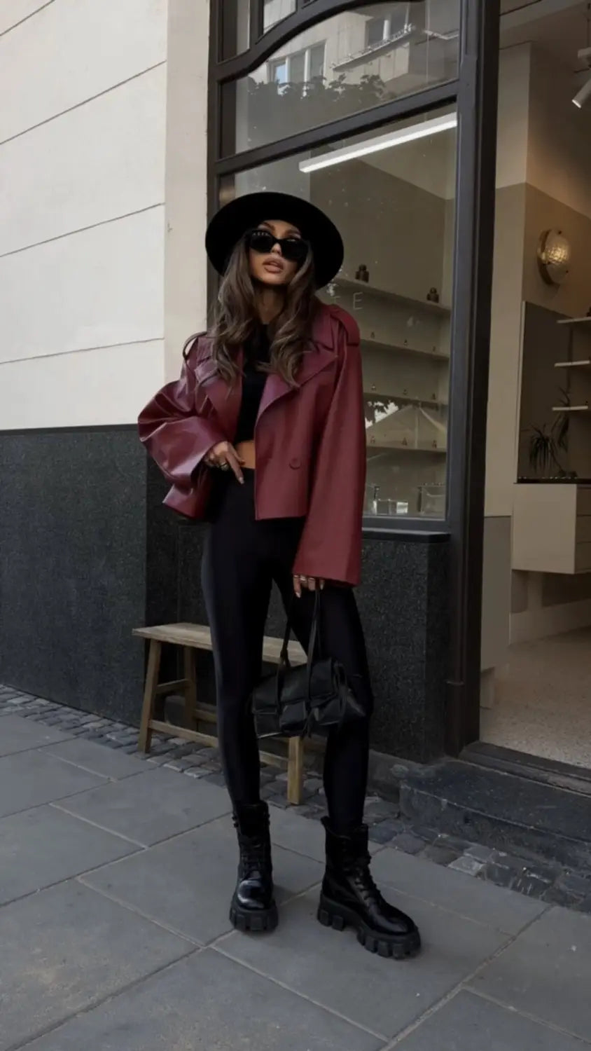 Women’s Fashion Design Retro Leather Jacket