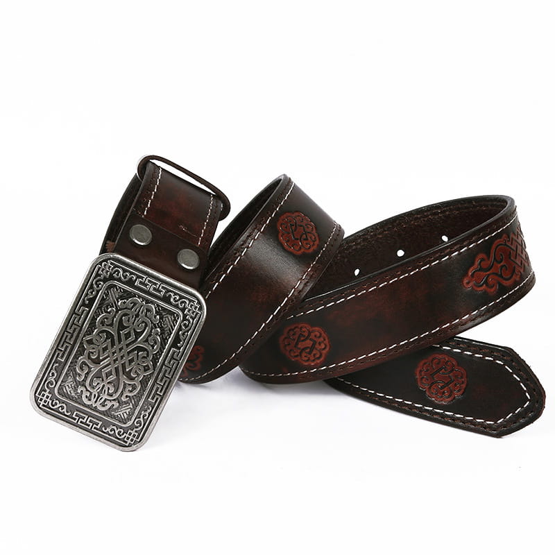 Auspicious Pattern Embossing Of Men’s And Women’s Belts