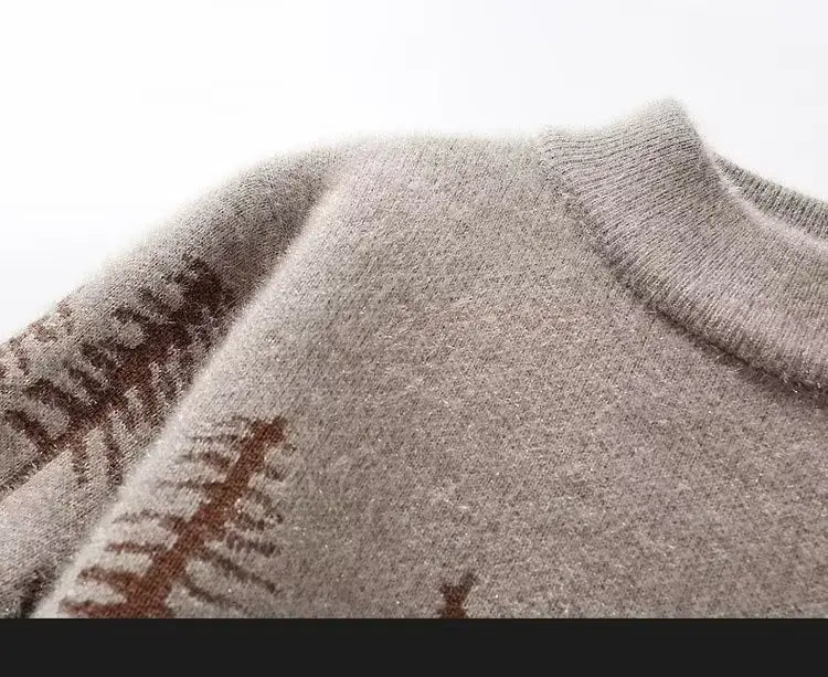 Autumn And Winter Half Turtleneck Sweater Men’s Korean Style