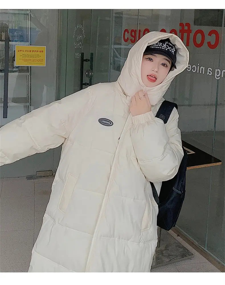Women’s Mid-length Loose Overknee Thickened Cotton Padded Coat