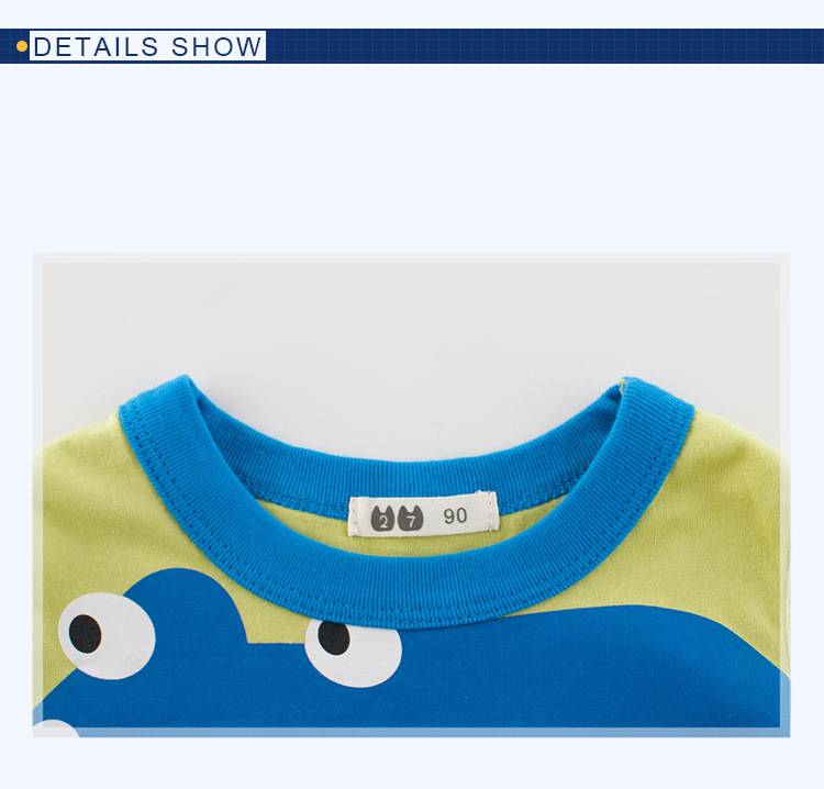 Children’s top cartoon T-shirt with round neck and short sleeve