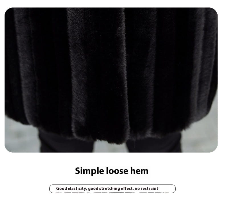 Loose Plus Size Leather Fur Coat Warm Mink Long Fashion