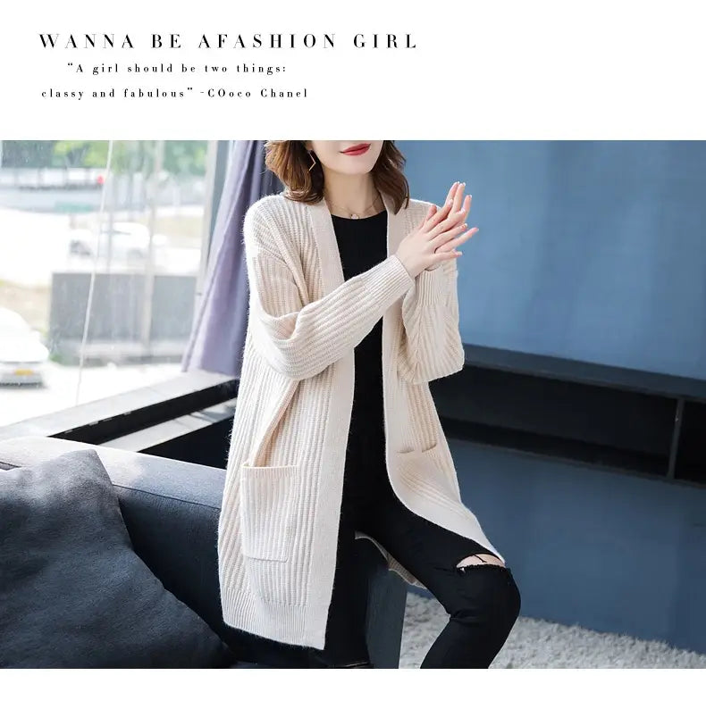 Loose Knitted Shawl Versatile Sweater Coat Women’s
