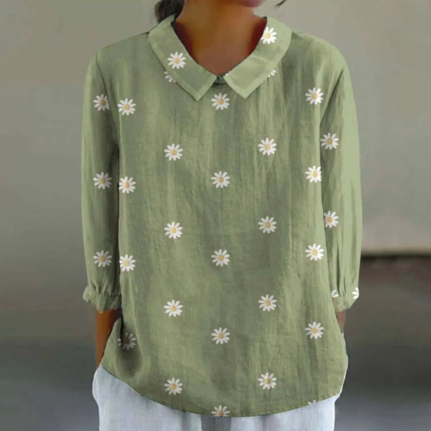 Women’s Fashionable Retro Chinese Style Floral Print Shirt