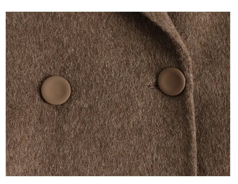 Double-sided Wool Overcoat Women’s Mid-length Woolen Coat