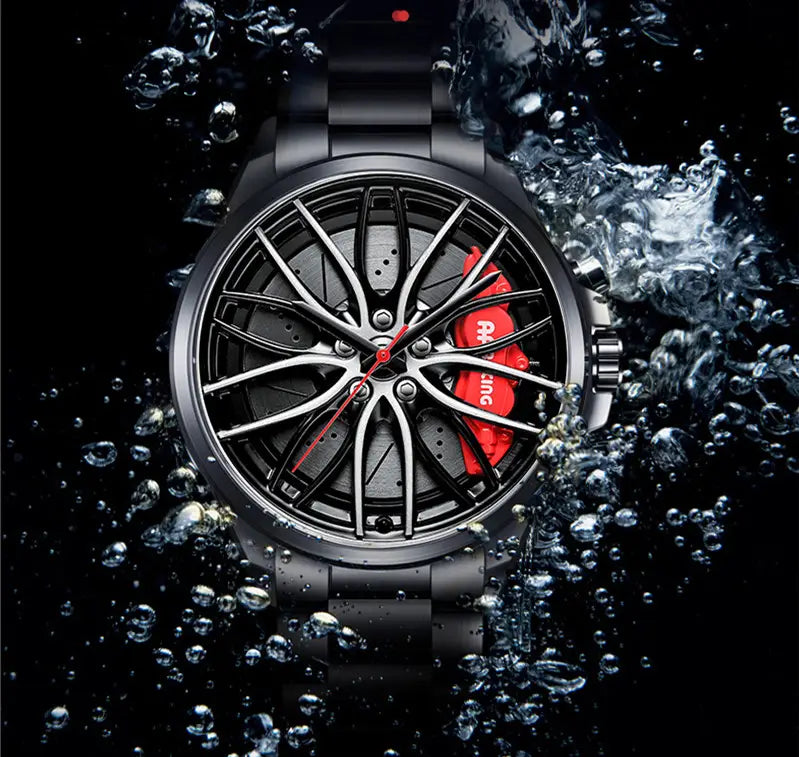 Rotating Red Pointer Quartz Watch For Men