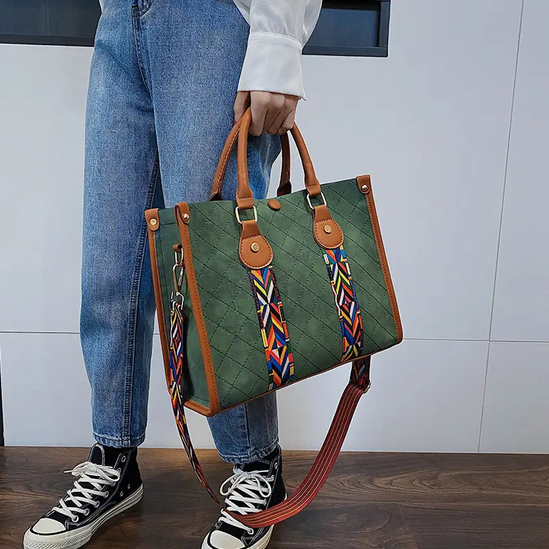 Unleash Luxury Cowhide Shoulder Strap Style