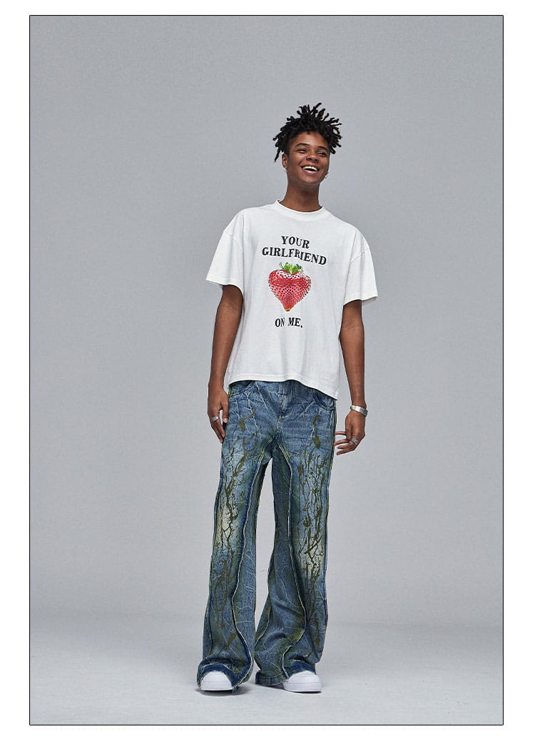 American Street Dirtyfit Heavy Industry Washed Distressed Wide Leg Jeans Design Sense
