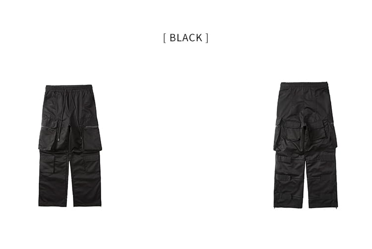 Multi Pocket Retro Velcro Side Zipper Men’s Casual Pants