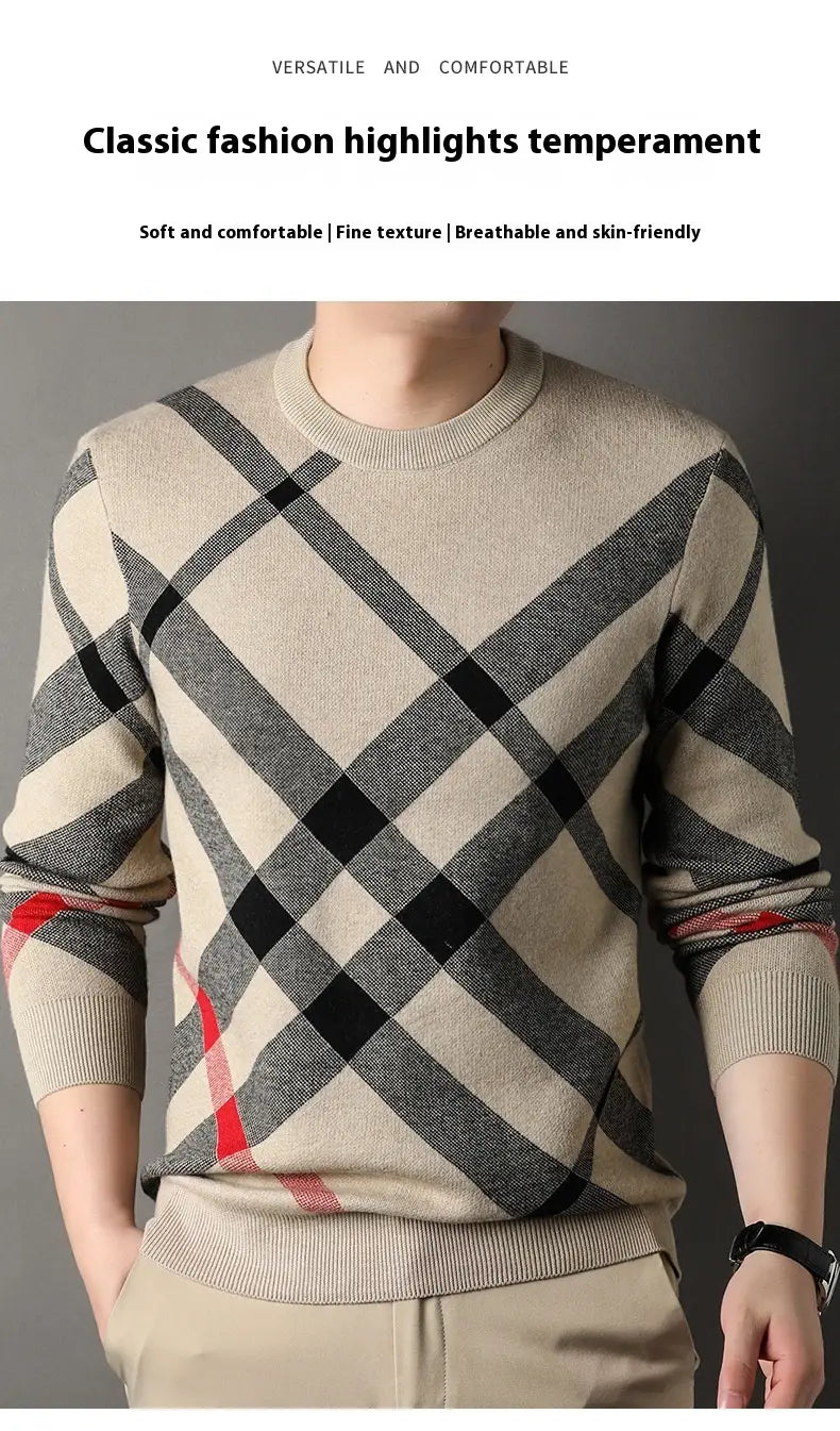 Autumn Sweater Men’s Casual Loose Print