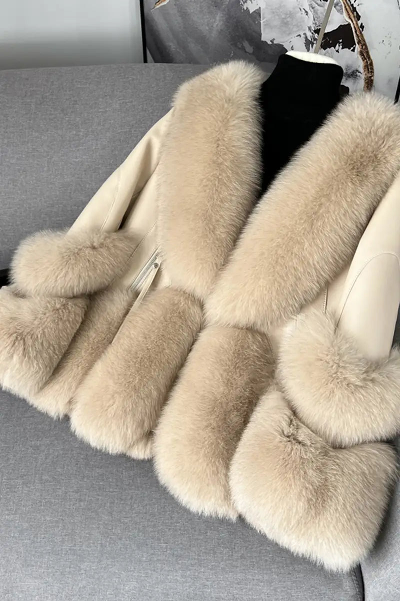 Women’s Fur Coat A Young Down Jacket Thickened To Keep Warm