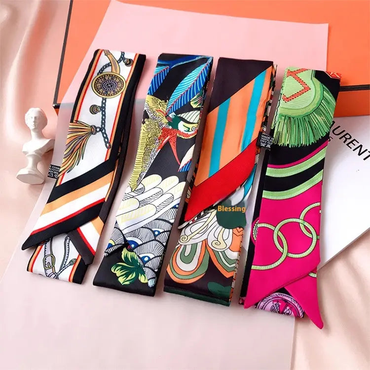 Ribbon Thin Narrow Bag Handle Scarves Decoration