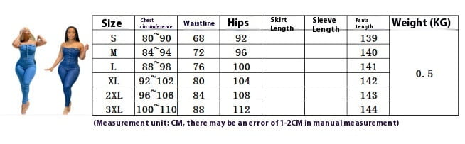 Tube Top Off-shoulder Slim Fit Denim Jumpsuit