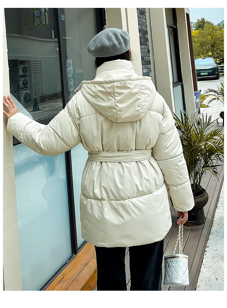 Women’s Mid-length Thickened Minority Fashion Temperament Cotton-padded Jacket