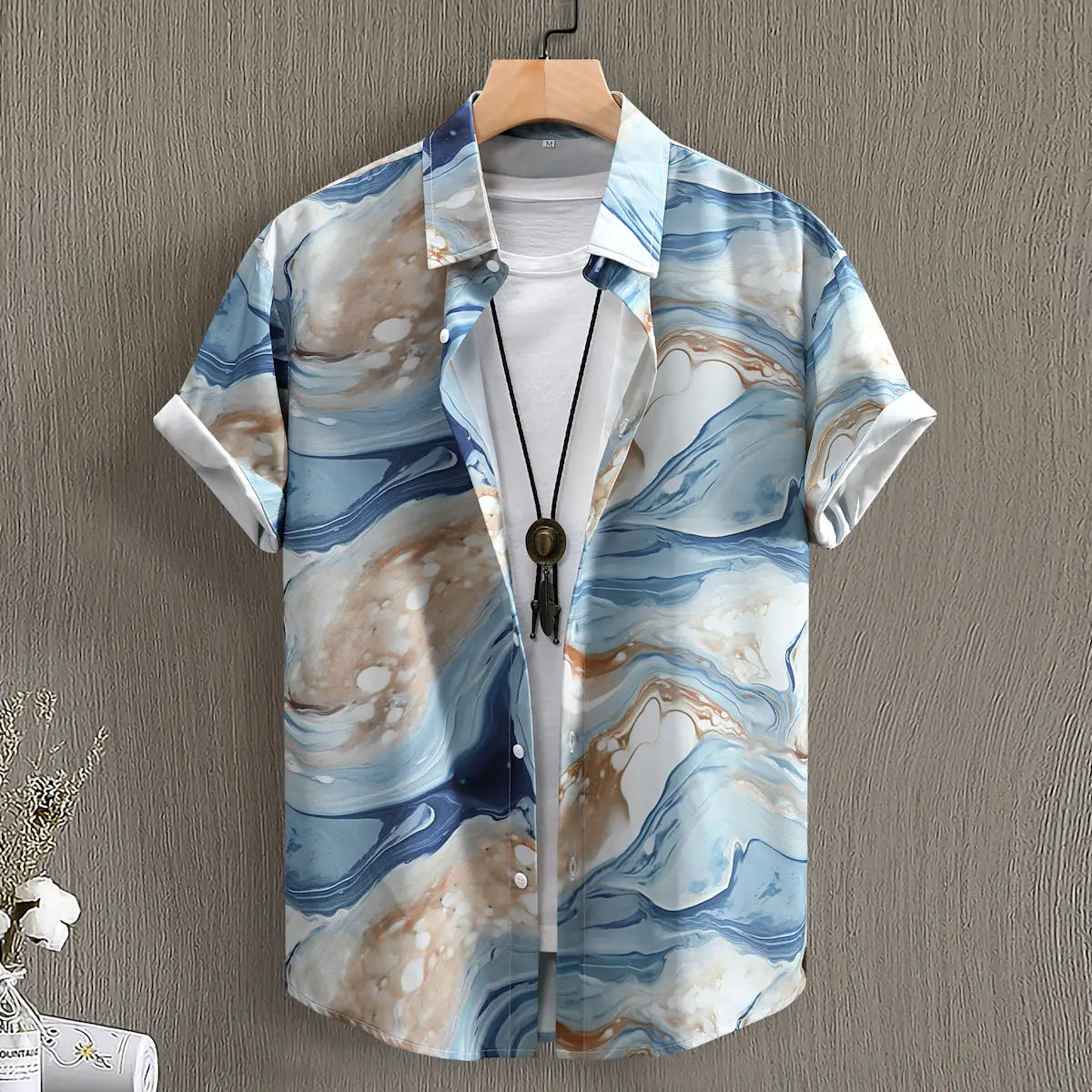 Fashion Digital Printing Men’s Short Sleeve Shirt