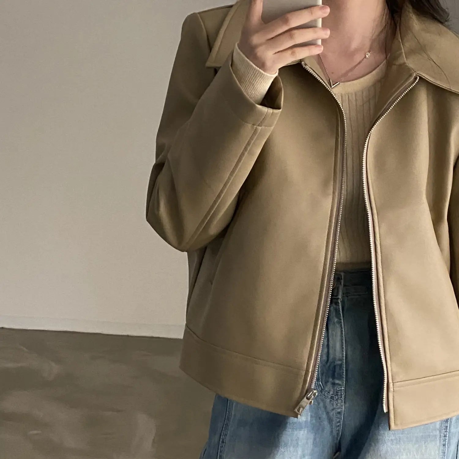 Handsome Cool Girl Versatile Motorcycle Jacket