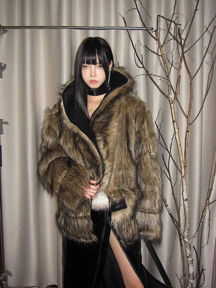 High-grade Double-sided Suede Lapel Fur Fur Fur Coat