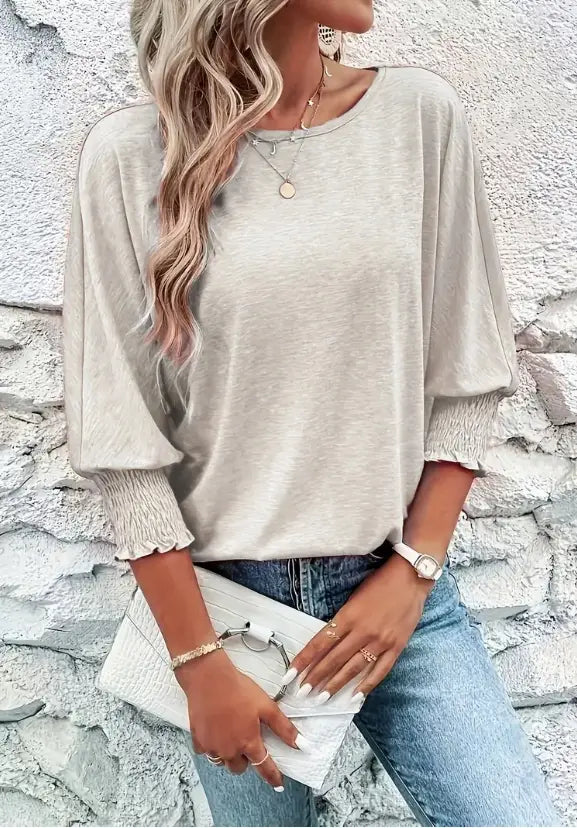 Elegant Women’s Lavender Mid Sleeve T-shirt