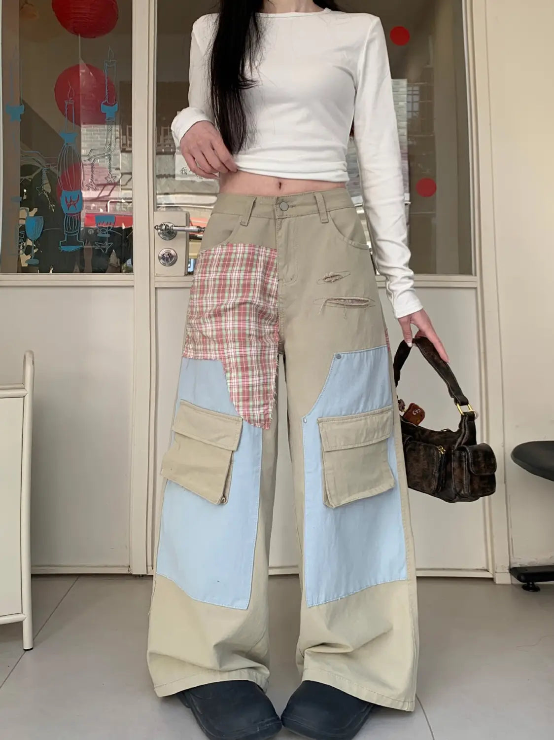 Straight Loose Wide Leg Draping Long Pants