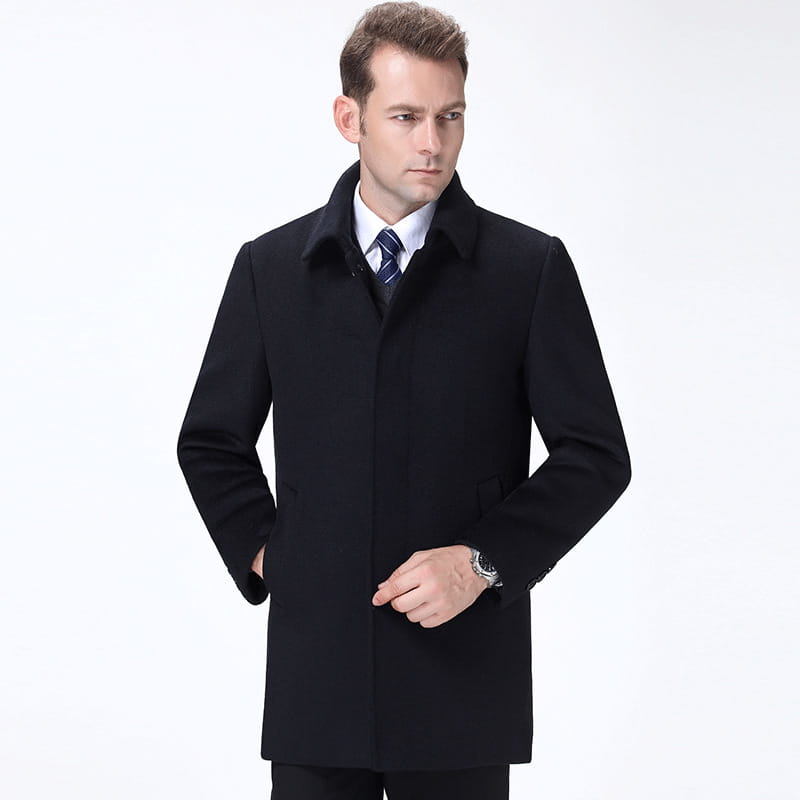 Cashmere coat down liner thick woolen coat
