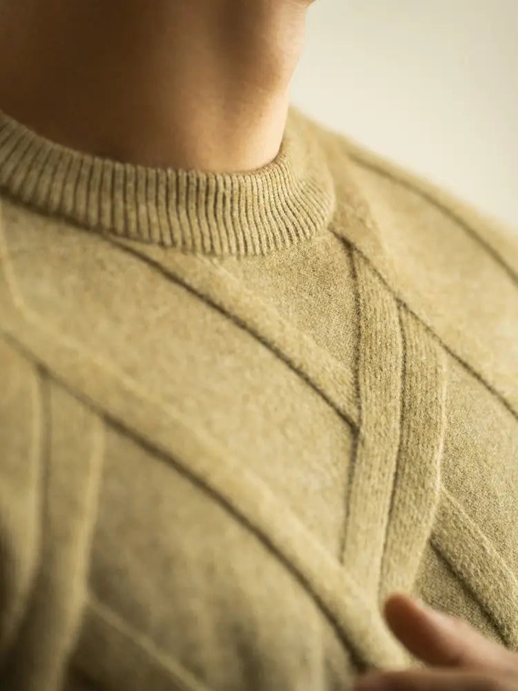 Diamond Lattice Jacquard Gradient Sweater