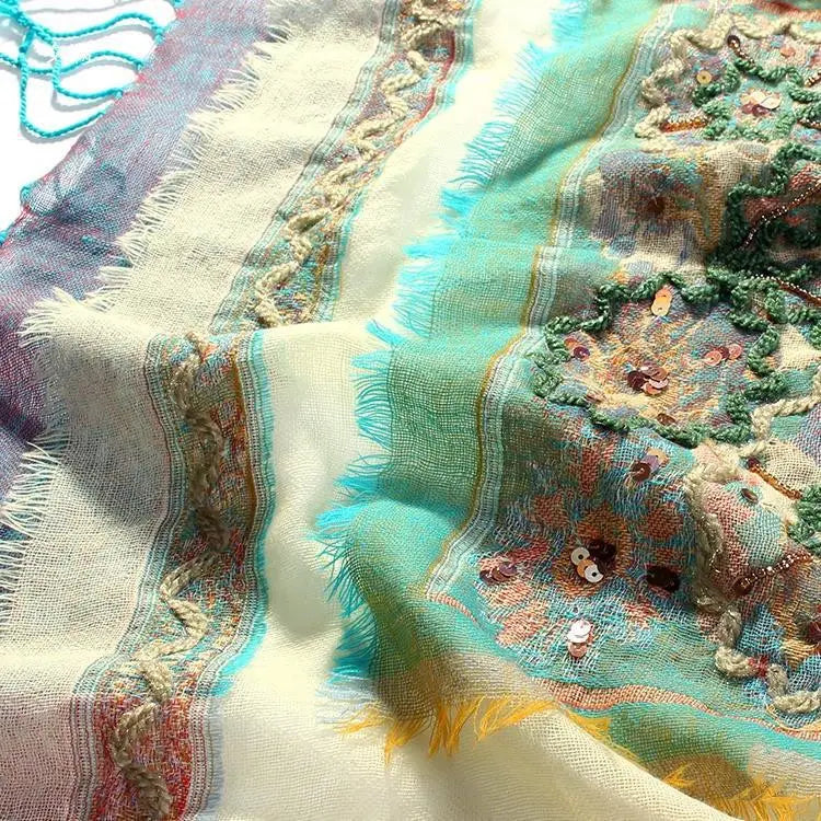 Women’s Fashion Personality And Creativity Embroidered Scarf