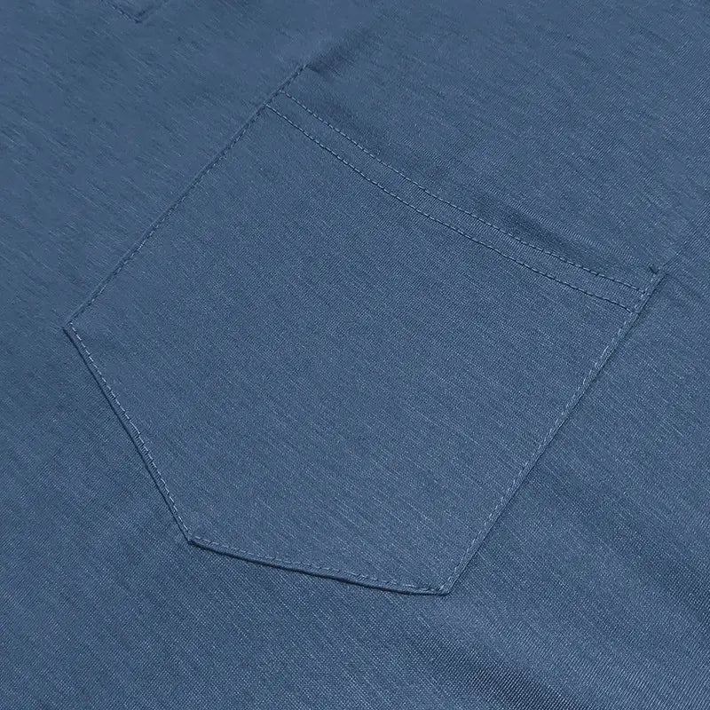 Men’s Spring And Autumn Henley Shirt Long Sleeve