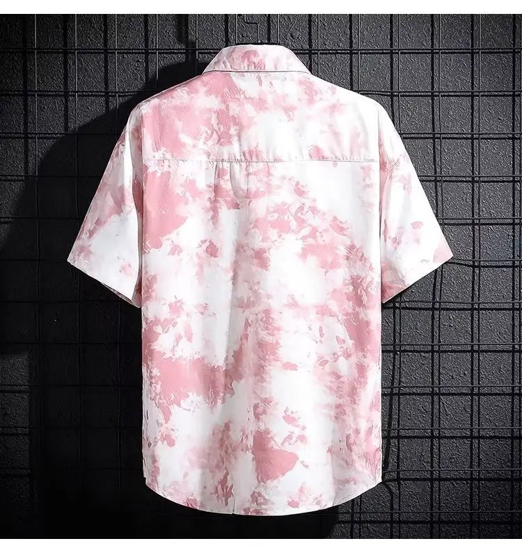 Men’s Ice Silk Breathable Summer High-end Printed Shirt
