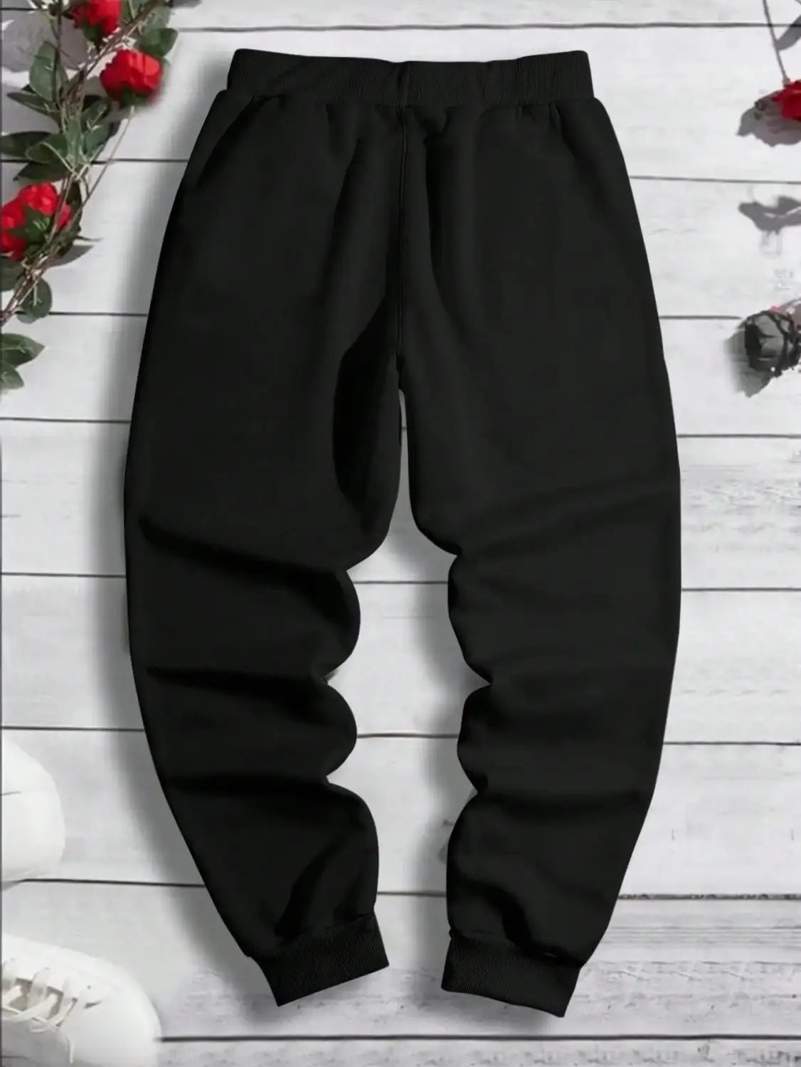 Dark Printed Loose Men’s And Women’s Lace-up Sweatpants