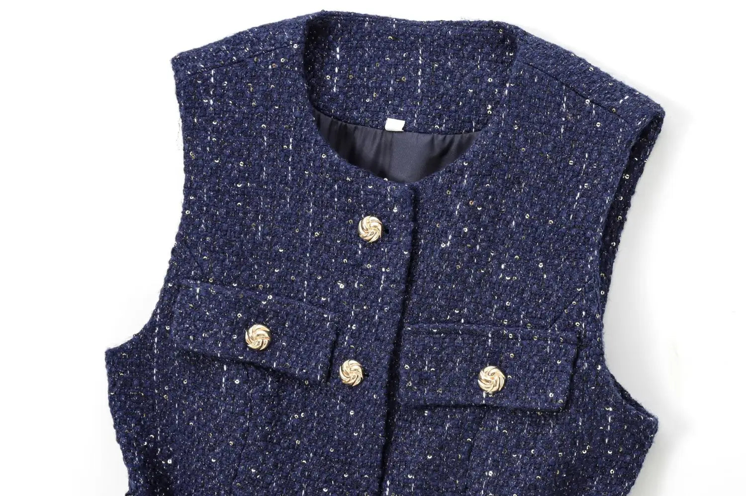 With Belt Beads Decoration All-matching Comfortable Texture Vest