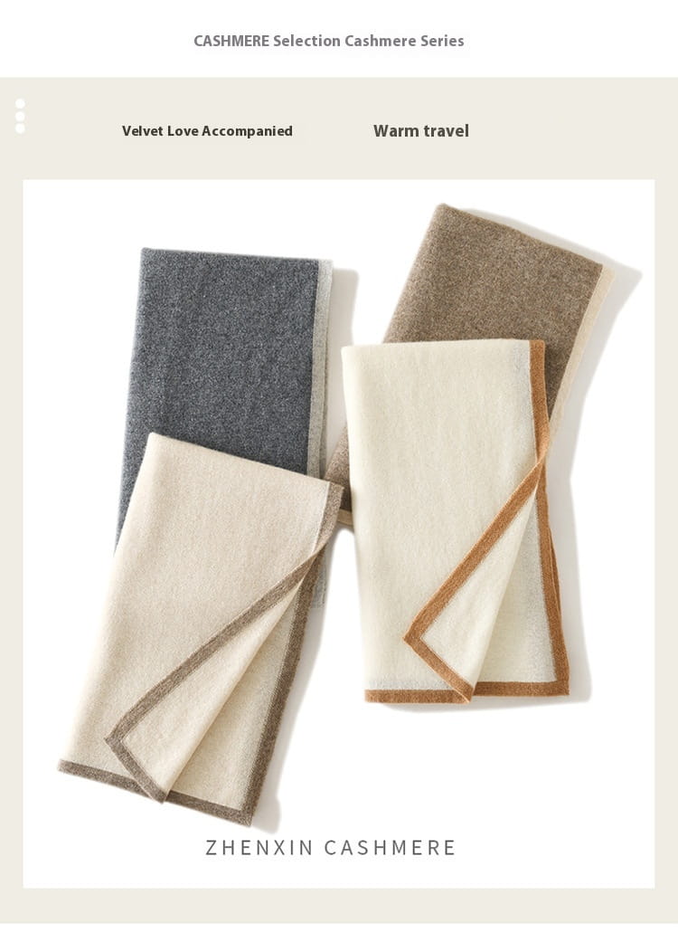 Universal Color Blocked Knitted Jacquard Western-style Cashmere Scarf
