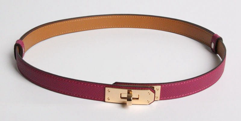 H home new kelly leather thin belt