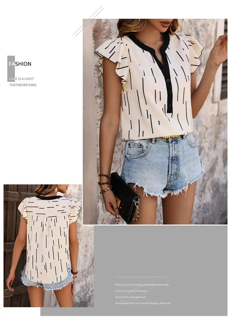 Color Contrast Patchwork Shirt Women’s Top