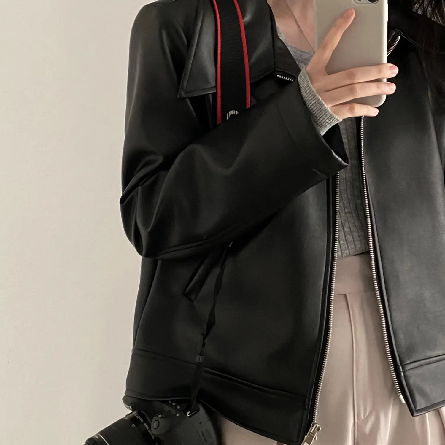 Handsome Cool Girl Versatile Motorcycle Jacket